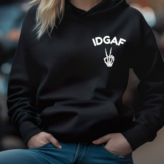 Sweatshirt/Hoodie - IDGAF Peace Sign