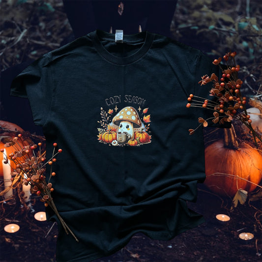 Halloween Shirt - Cozy Season Fall Mini Mushroom